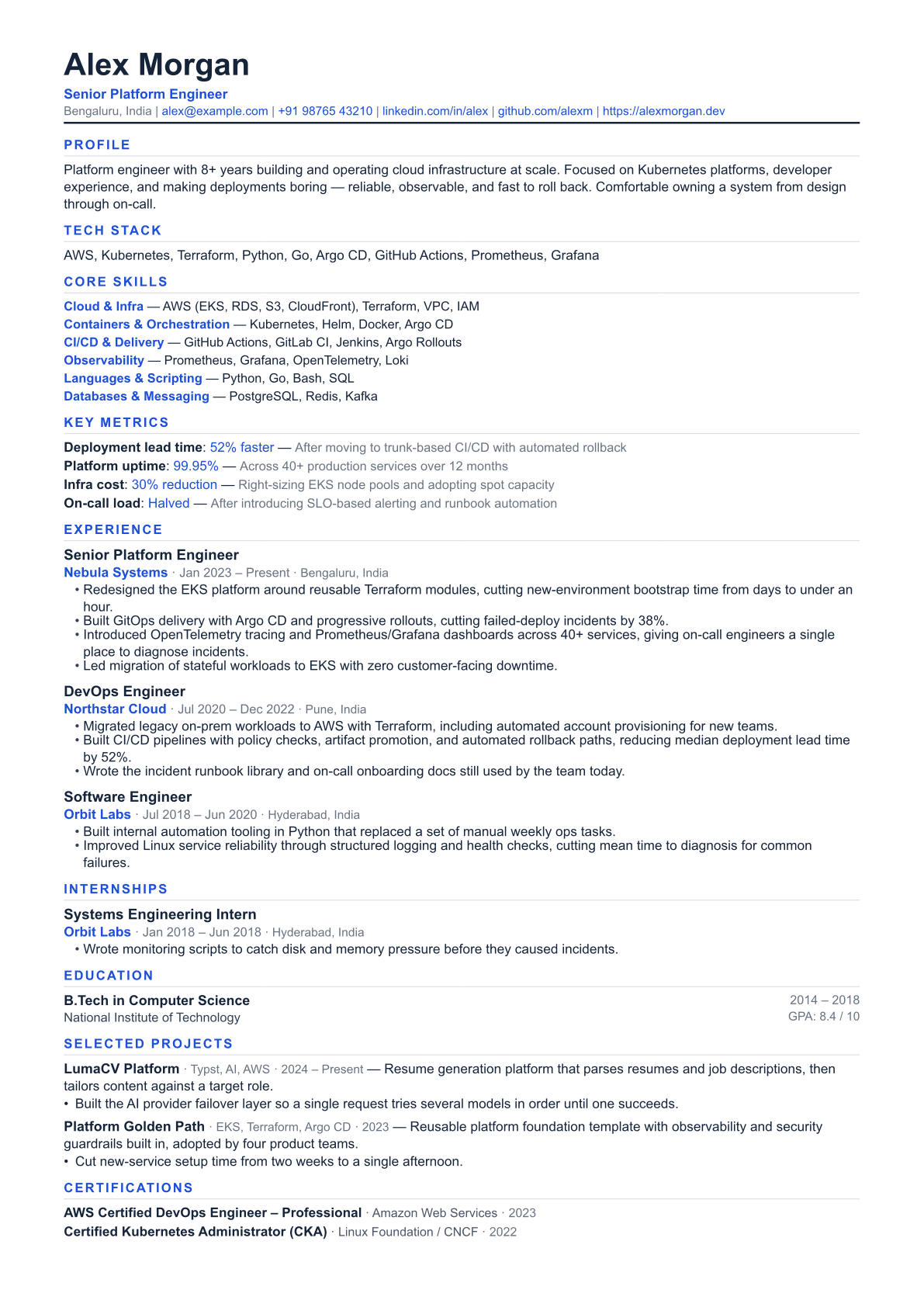 Stratum template preview