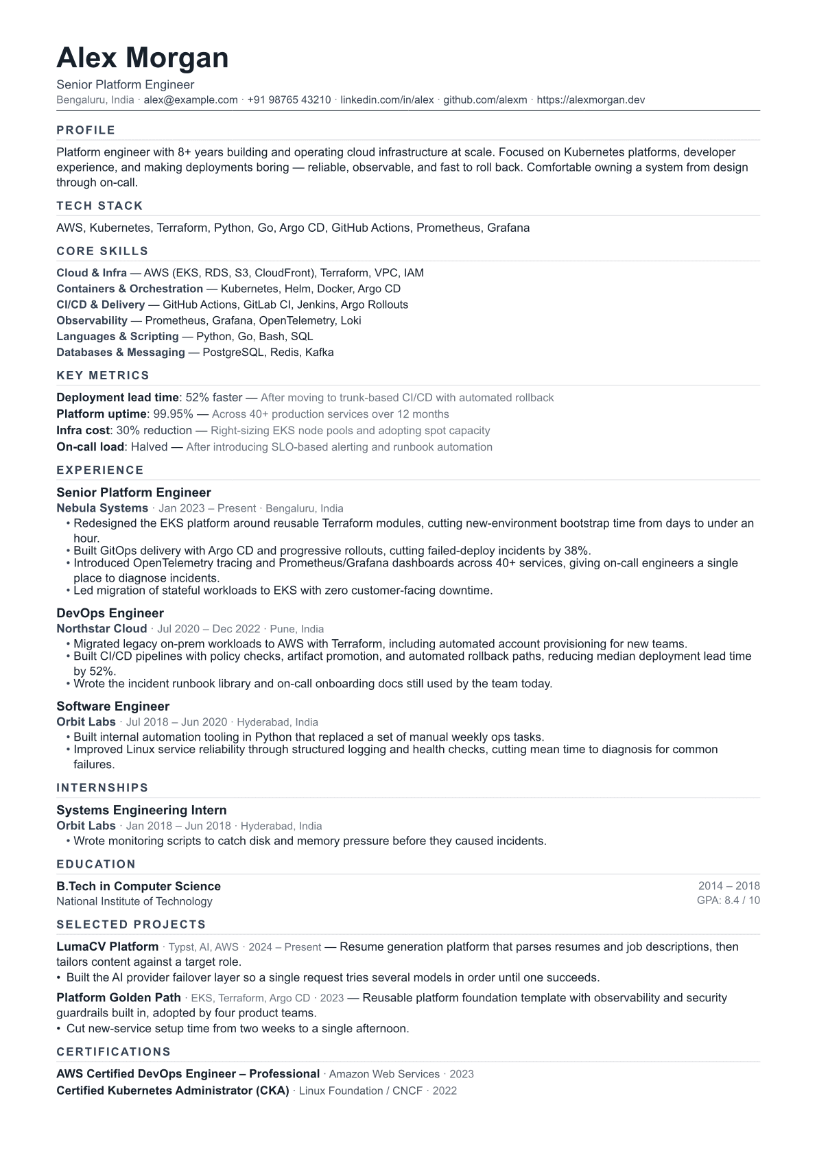 Charter template preview